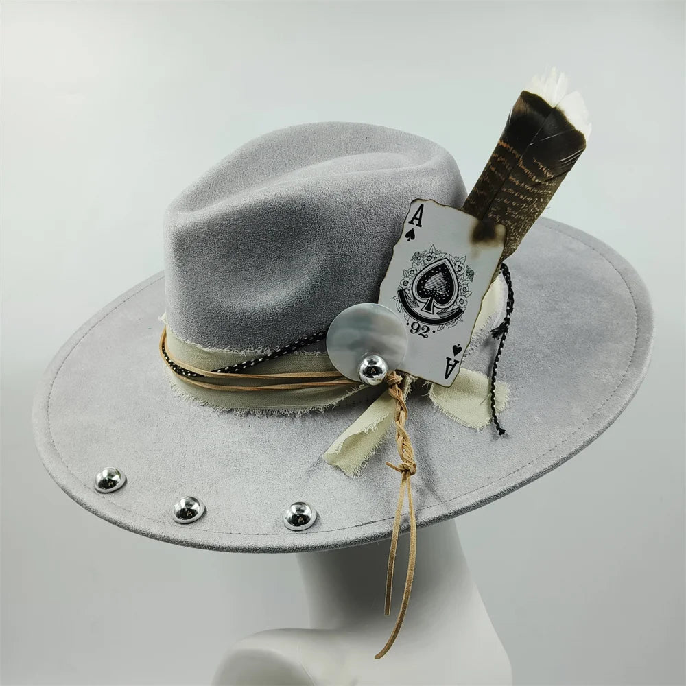 "Retro-Suede Fedora" with Custom Accent band