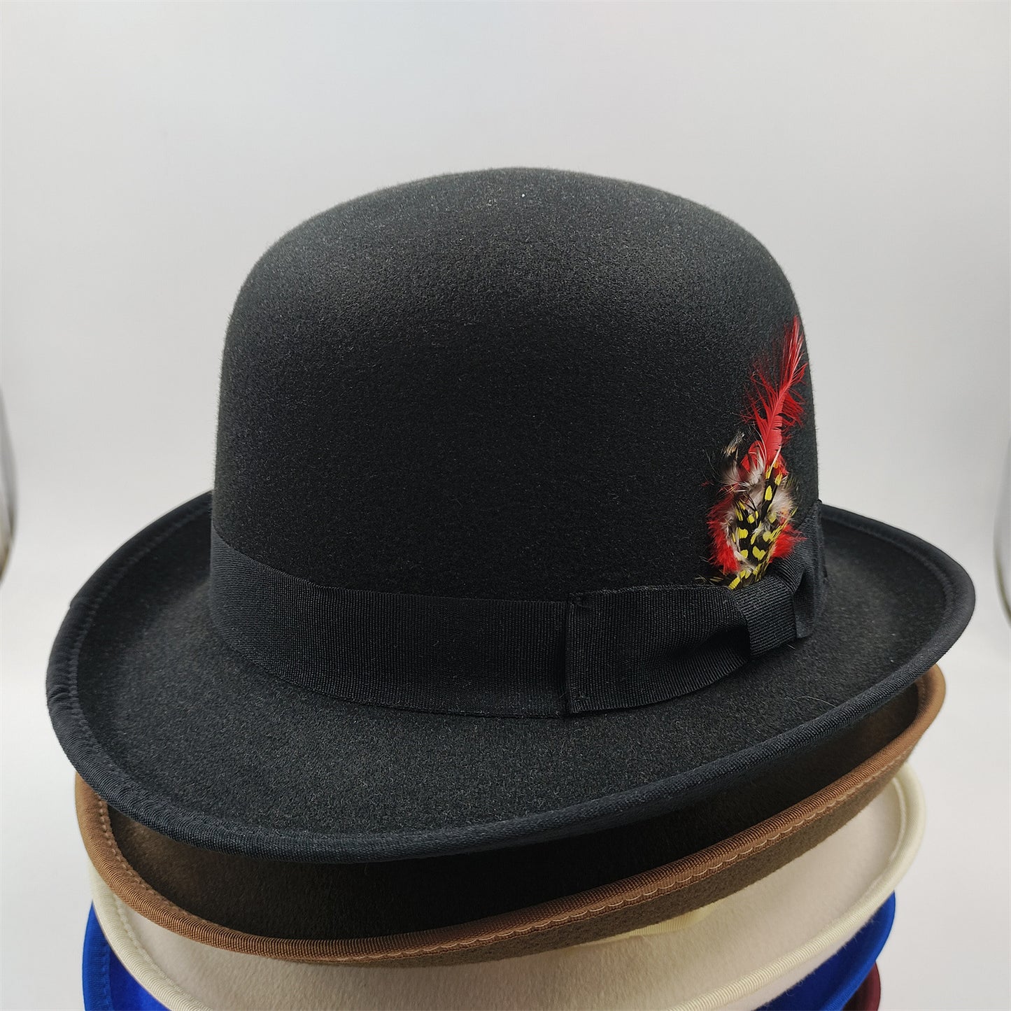 "Homburg" / "Bowler" Hat w/ feather