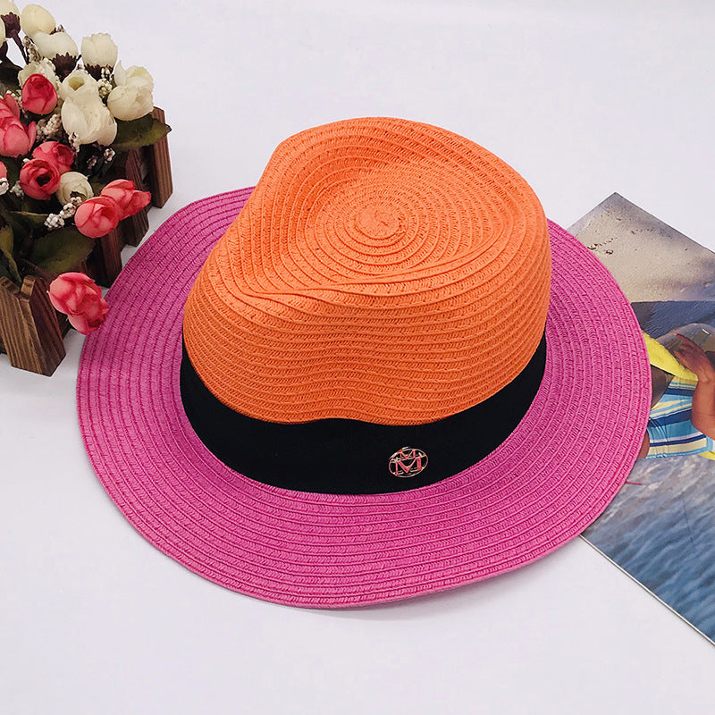 "Touch of Spring" color combo Straw Sun Hat