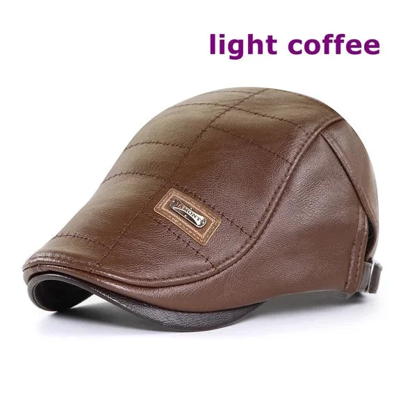 "Top Level" Leather Duckbill Cap