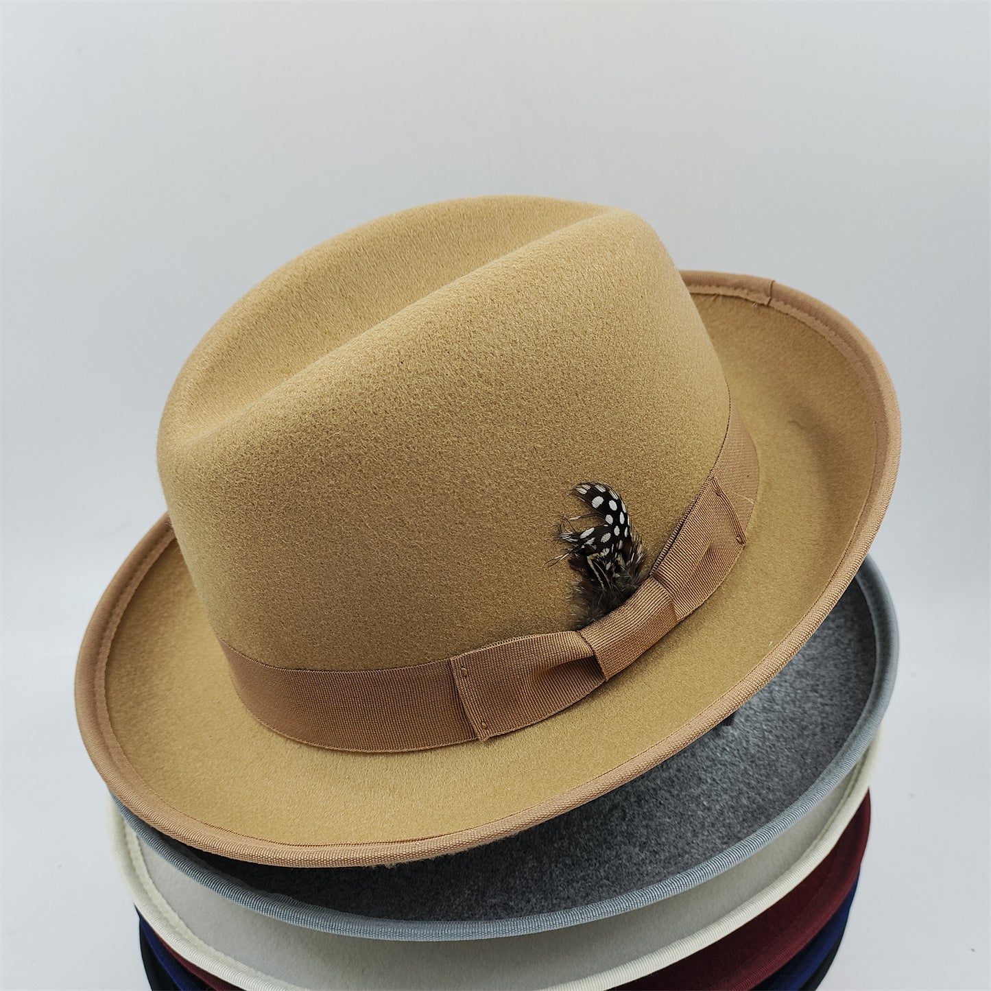 "Homburg" / "Bowler" Hat w/ feather