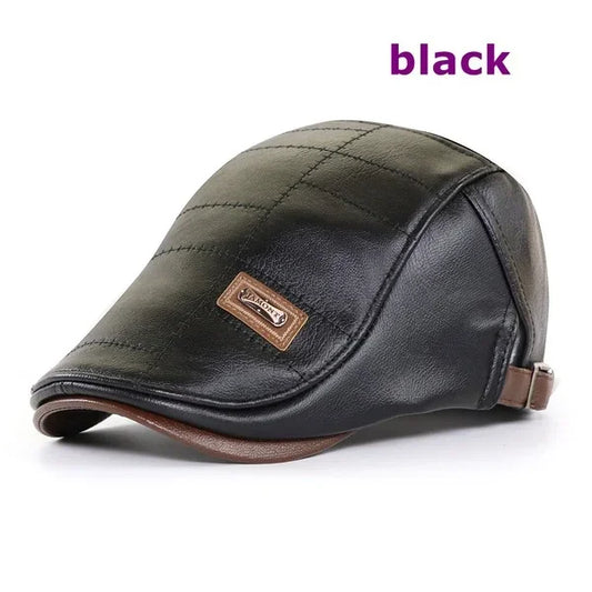 "Top Level" Leather Duckbill Cap