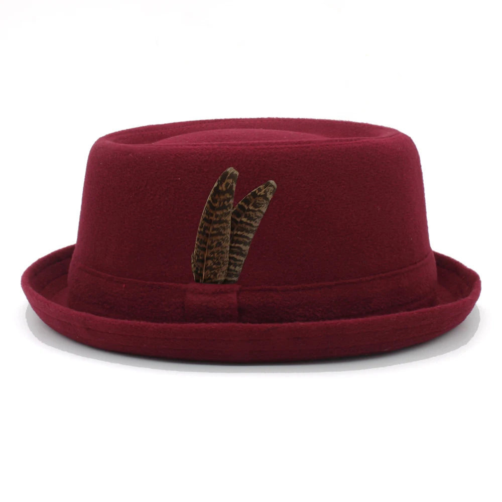 "Stingy-Brim" Fedora w/ feather