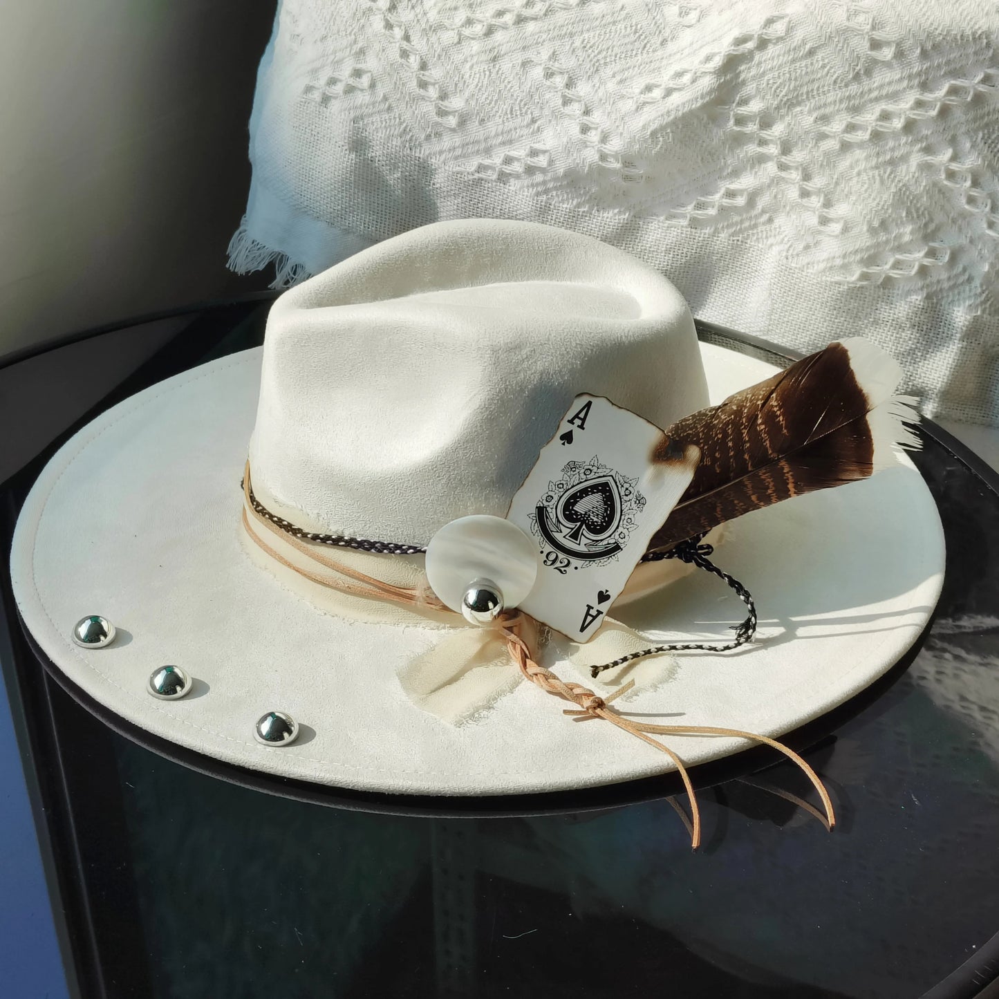 "Retro-Suede Fedora" with Custom Accent band