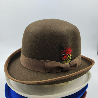 "Homburg" / "Bowler" Hat w/ feather