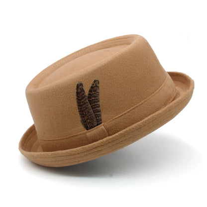 "Stingy-Brim" Fedora w/ feather