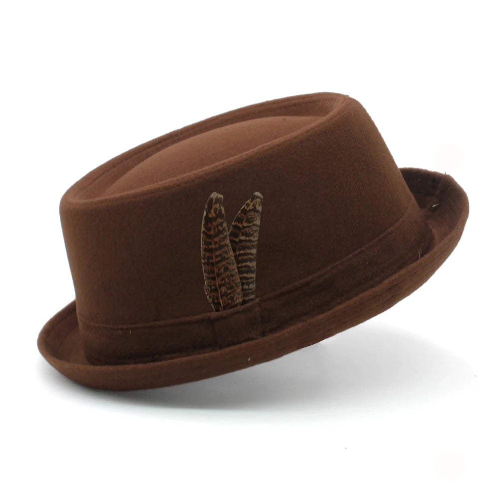 "Stingy-Brim" Fedora w/ feather