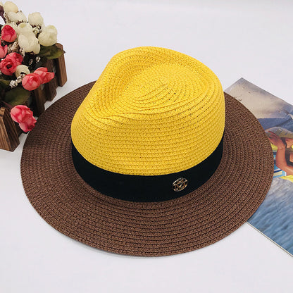 "Touch of Spring" color combo Straw Sun Hat